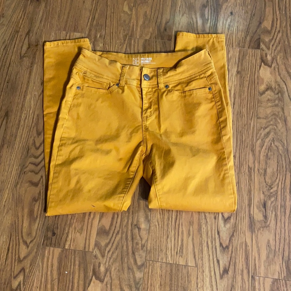 BoHo Sateen Skinny Jeans Mid Rise